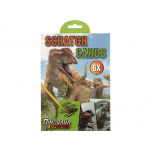 Tarjetas Scratch Dinosaur...