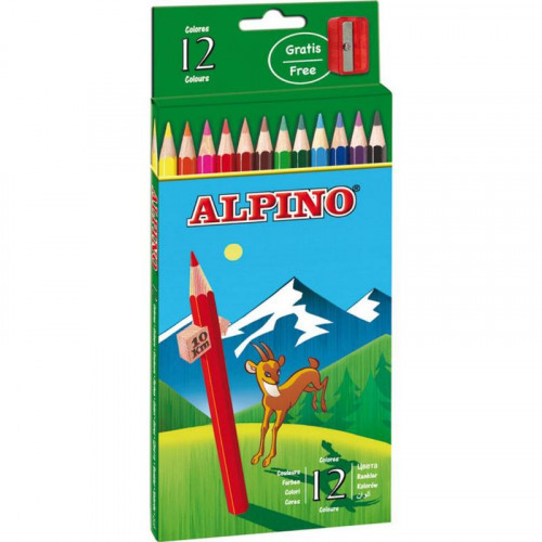 Creyones Alpino 12 Unidades Largos