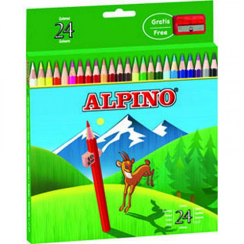 Creyones Alpino 24 Unidades Largos