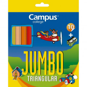 Lápiz Campus Jumbo 10 Colores