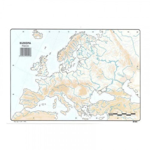 Mapa Mudo de Europa Físico