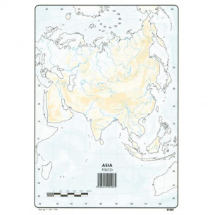 Mapa Mudo Físico de Asia