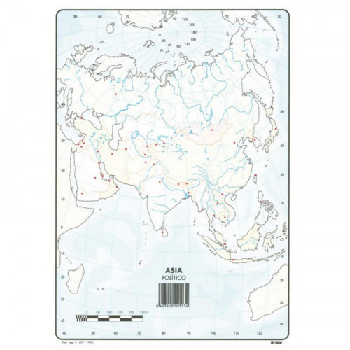 Mapa Mudo Político de Asia