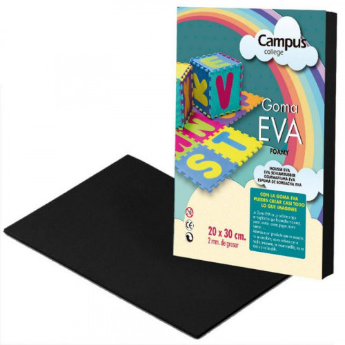 Goma EVA Campus A4 Color Negro