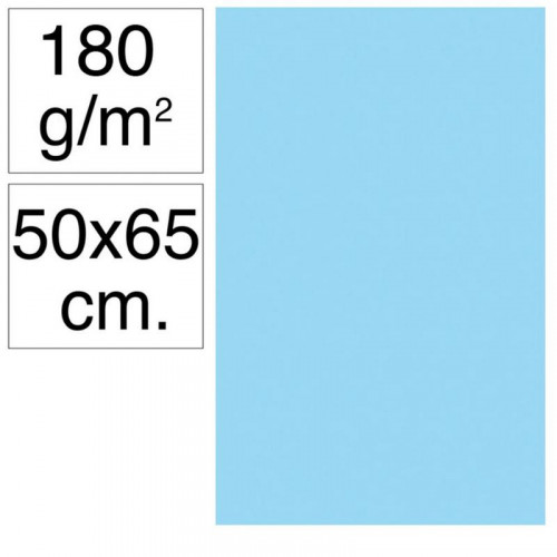 Cartulina 50x65 cm 180 g Azul Celeste...