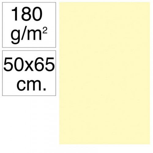Cartulina 50x65 cm 180 g Crema 25...