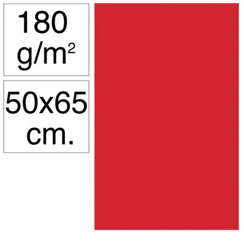 Cartulina 50x65 cm 180 g Rojo 25...