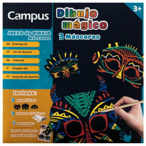 Lámina de Dibujo Mágico con Máscaras