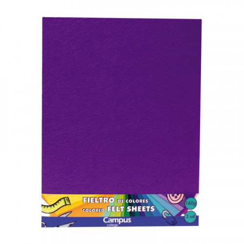 Fieltro 23x30 cm Violeta Pack de 3...