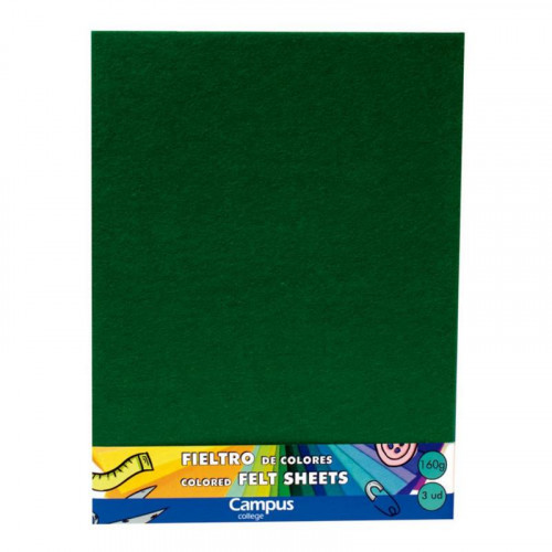 Fieltro Verde 23x30 cm Paquete de 3...