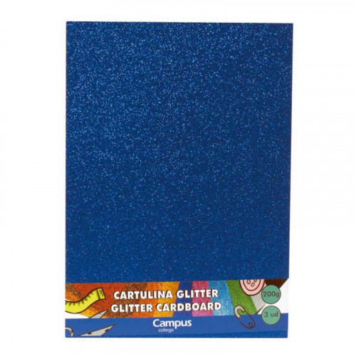 Cartulina A4 con Purpurina Azul Bolsa...