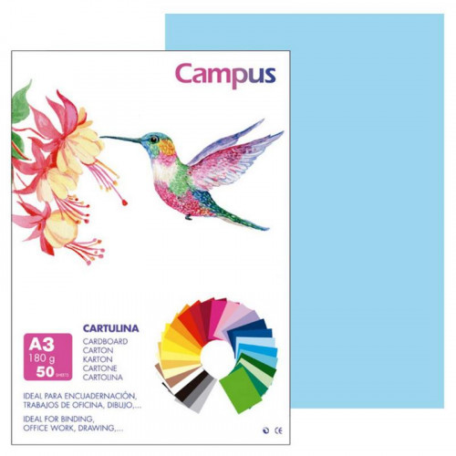 Cartulina A3 Azul Celeste 50 Unidades