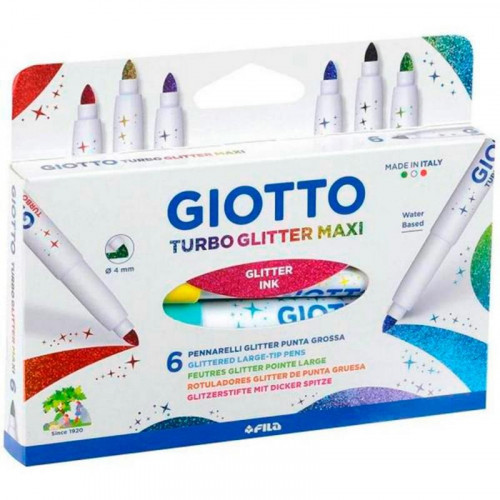 Rotulador Giotto Turbo Glitter Maxi 6...