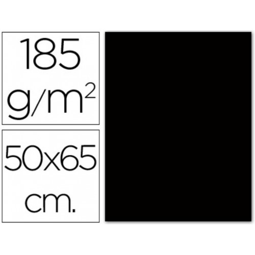 Cartulina 50x65 cm 185 g Sadipal Negra