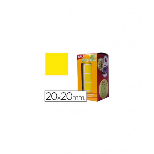 Gomets Cuadrados 20 mm Amarillos 4875