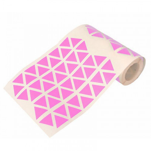 Gomets Triángulo en Rollo Color Rosa