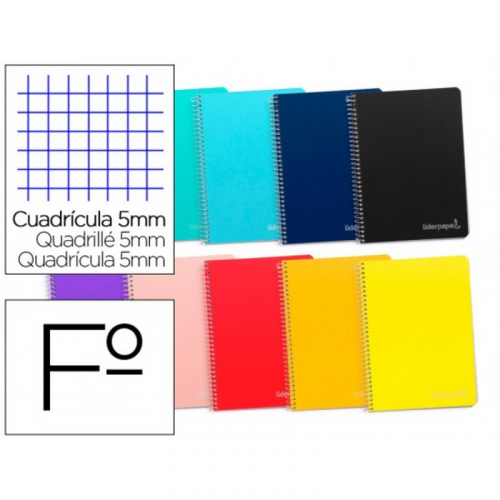 Bloc de Folio Espiral 75 g 80 Hojas 5...