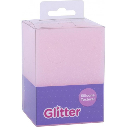Cubilete de Silicona con Glitter Rosa