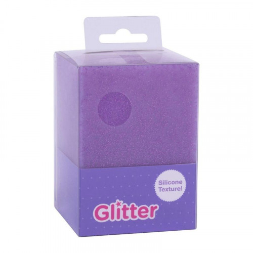 Cubilete de Silicona con Glitter Lila