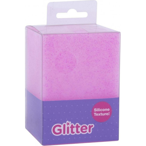 Cubilete de Silicona con Glitter Fucsia