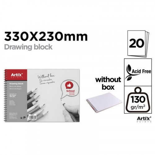 Bloc de Dibujo con Espiral Liso MP
