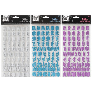 Alfabeto Sticker Glitter...