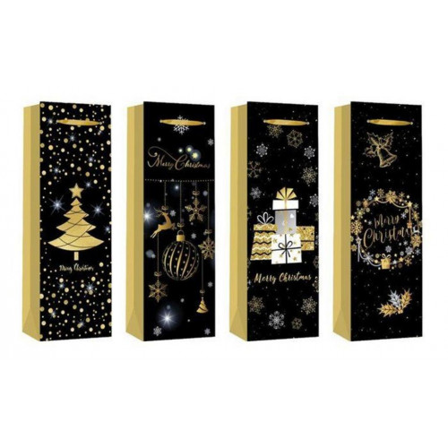 Botellero de Navidad Golden Black