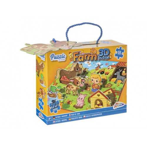 Puzzle 3D de Granja con 55 Piezas y 5...
