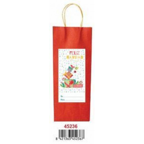 Bolsa de Regalo para Botella Roja 45236