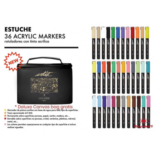 Estuche de Acrílico con 36 Colores...