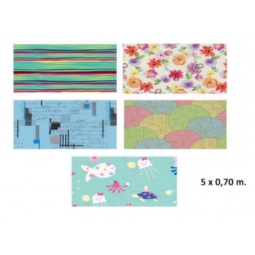 Papel de Regalo Surtido 0,70 x 5 metros