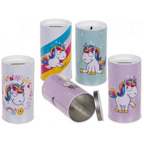 Hucha Metálica Diseño Unicornio Cómico
