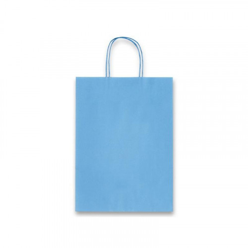 Bolsa de Papel Azul Claro 27x22x10 cm