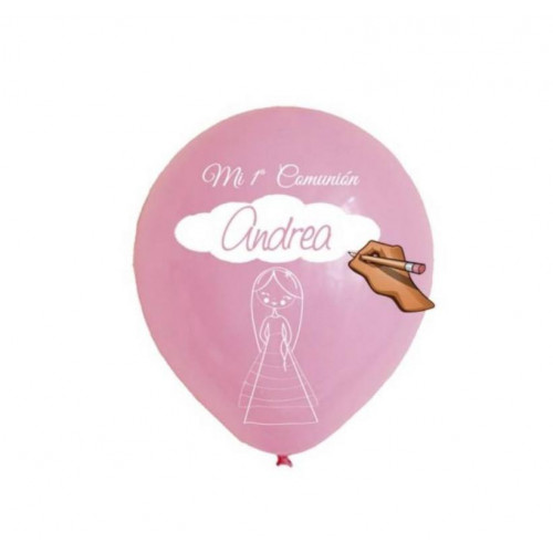 12 Globos de Comunión de Niña 41678