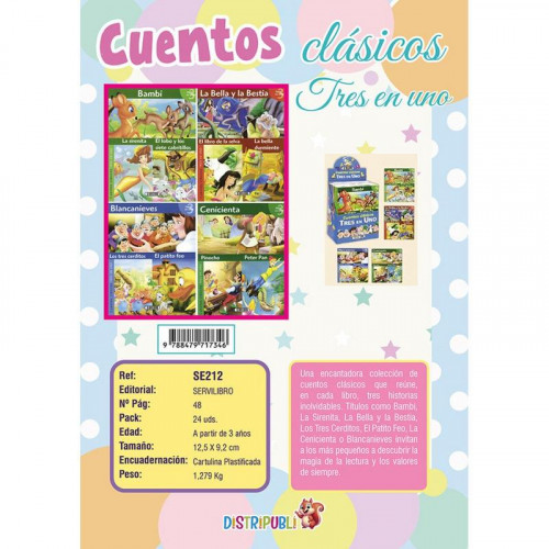 Cuentos Clásicos Tres en Uno 212