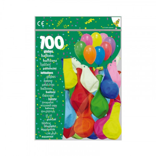 Bolsa de 100 Globos Surtidos 9D 29 cm