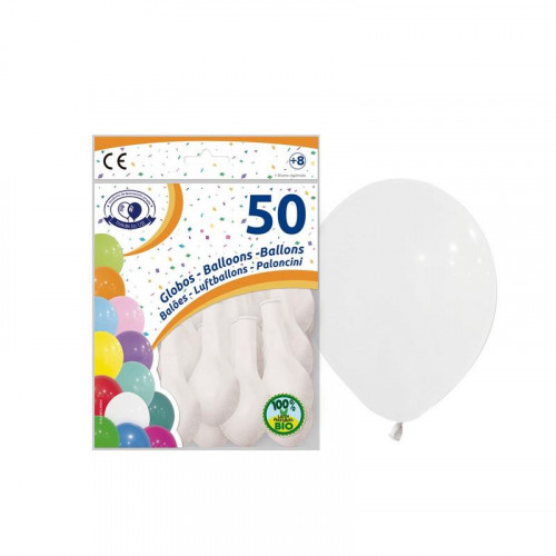 Bolsa de 50 Globos Blancos de 9...