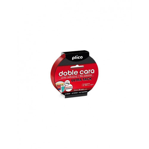 Cinta Doble Cara Ultra Tack 3 m x 20 mm