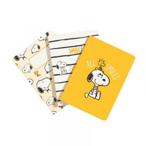 Pack de 3 Cuadernos A6 Snoopy Lazy Days