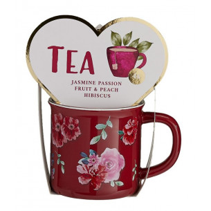 Taza de Flores con Té