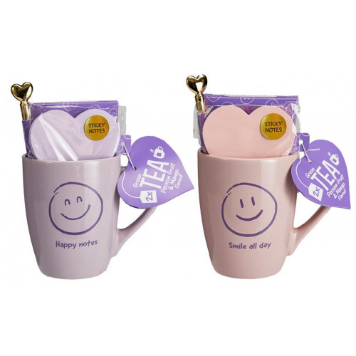 Taza con Té, Notas Adhesivas y...