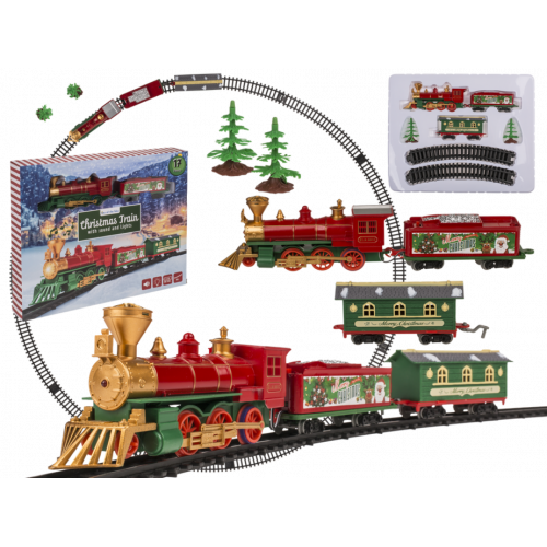 Ferrocarril de Navidad con Pilas
