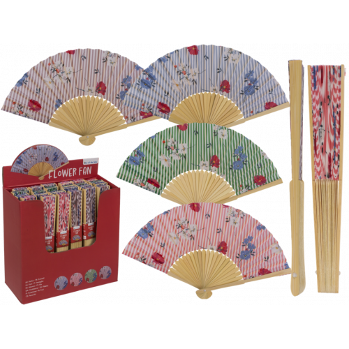 Abanico Flores Orientales 21 cm 230144