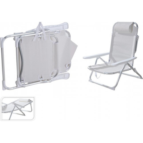 Silla de Playa de Aluminio con Cojín