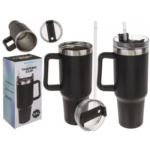 Taza Térmica XXL Negra 1.2 L 71/2502