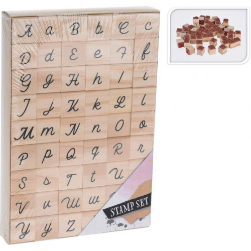 Set de Sellos de Madera con Abecedario