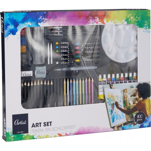 Set de 100 Piezas de Pintura Acrílica