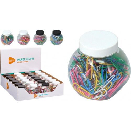 Bote de Clips de Colores 50 mm 60...