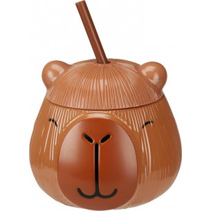 Vaso con Pajita Capibara