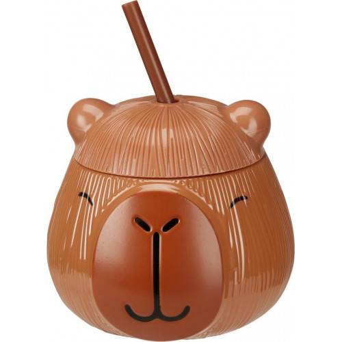 Vaso con Pajita Capibara